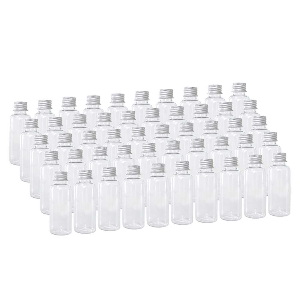 Food Storage Aluminum Containers - ขวดพลาสติก100ชิ้นพร้อมฝาเกลียวอลูมิเนียมชุดเดินทางขวดเปล่าแบบเติมได้ขนาด5มล. ถึง100มล. ภาชนะใส่เครื่องสำอาง