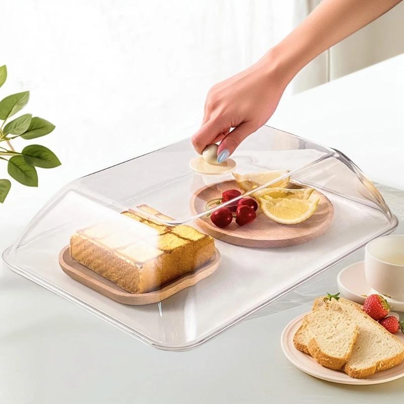 Food Storage For Room - WORTHBUY ฝาครอบอาหารพลาสติกแบบใช้ซ้ำได้ ป้องกันฝุ่นและแมลง ฝาครอบรักษาความสดของอาหาร ฝาปิดป้องกัน อุปกรณ์จัดเก็บในครัว