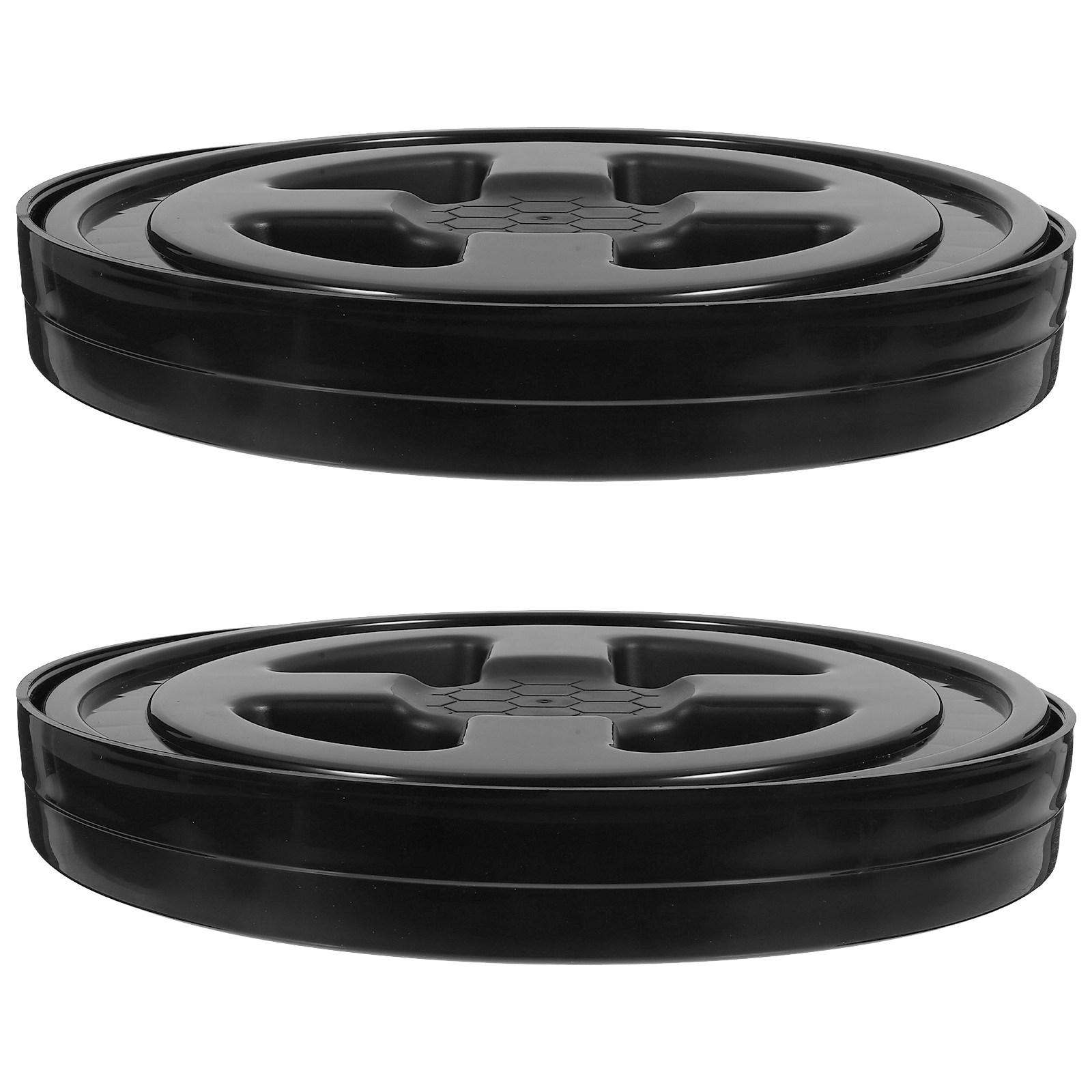Food Storage Lid - ฝาปิดถังแบบล็อค 2 ชิ้น ปิดผนึกแน่นสนิท ป้องกันการรั่วซึม ฝาปิดแบบเกลียวสำหรับถังอเนกประสงค์