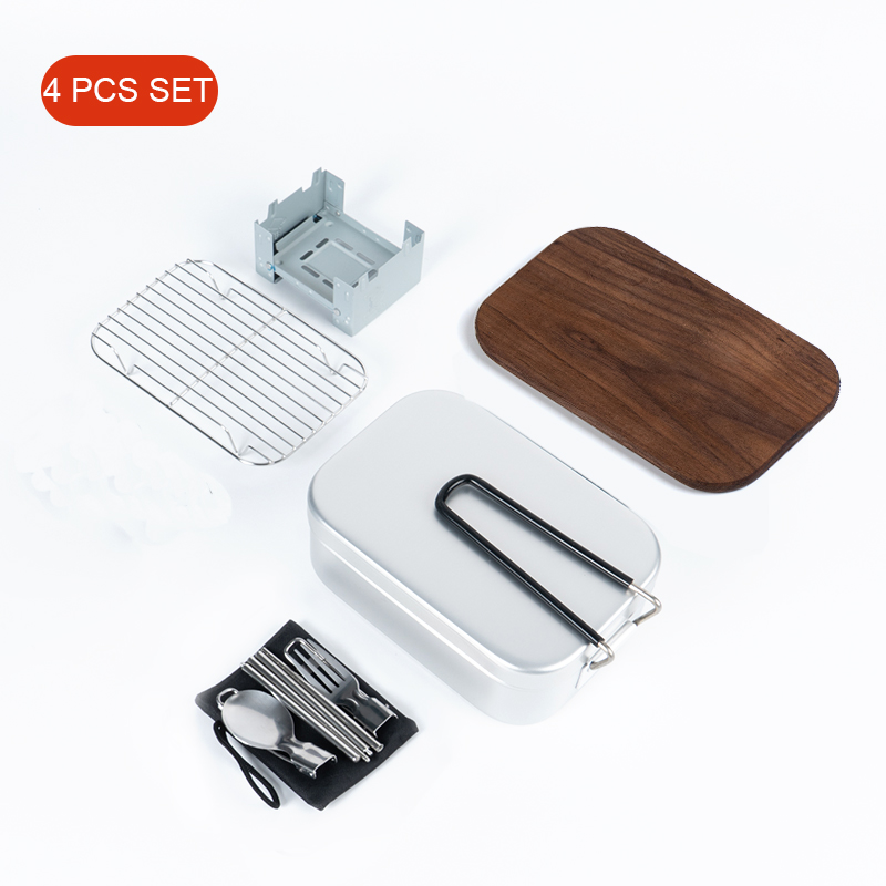 Food Storage Aluminum Containers - กล่องข้าวกลางวันอะลูมินัมอัลลอยกล่องปิคนิคสแตนเลสถังอาหารเย็นกลางแจ้งภาชนะใส่อาหารสำหรับการเดินทางตั้งแคมป์ภาชนะใส่อาหารภาชนะใส่อาหารสำหรับการจัดเก็บขนมปัง