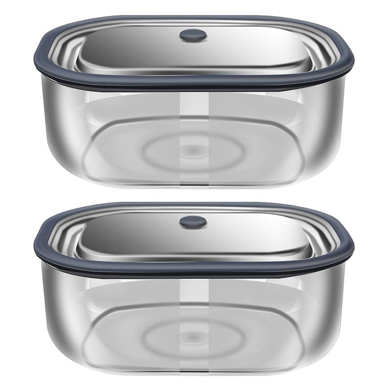 Food Storage Made Easy - กล่องแก้วบอโรซิลิเกตทรงสี่เหลี่ยมผืนผ้าสูงสำหรับกล่องข้าวกลางวันเก็บความร้อนไมโครเวฟกล่องเก็บรักษากล่องอาหารกลางวันแบบปิดผนึกกรอบพร้อมฝาปิด
