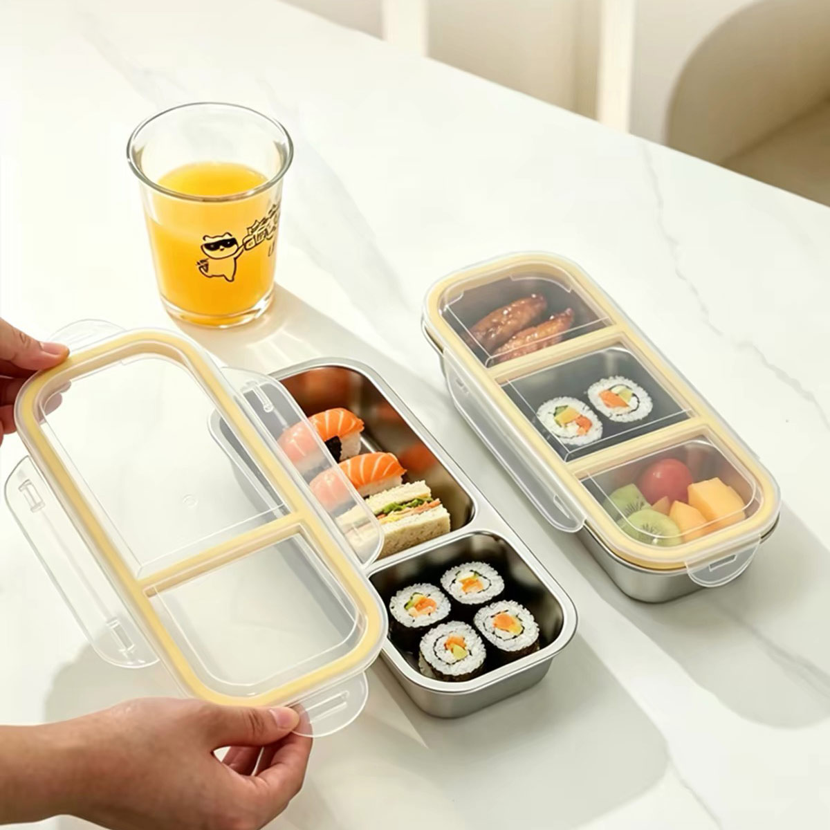 ภาชนะเก็บอาหารสแตนเลสพร้อมฝาปิ - Food Storage Made Easy บทวิจารณ์และราคา