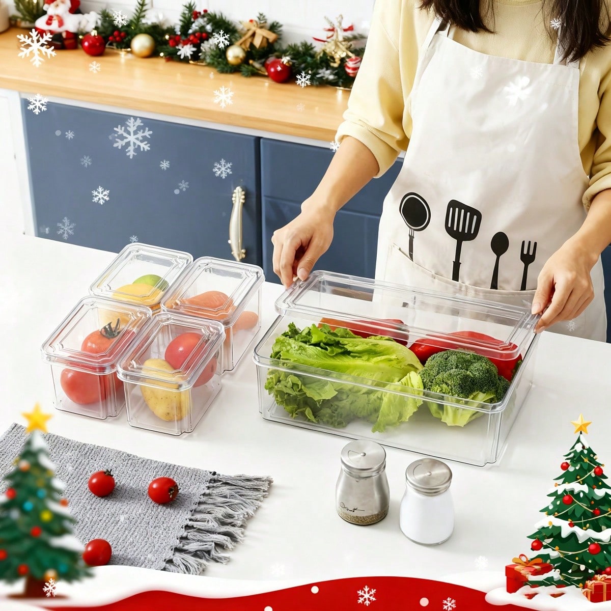 ชุดกล่องจัดระเบียบตู้เย็นแบบซ้ - Food Storage Bins บทวิจารณ์และราคา