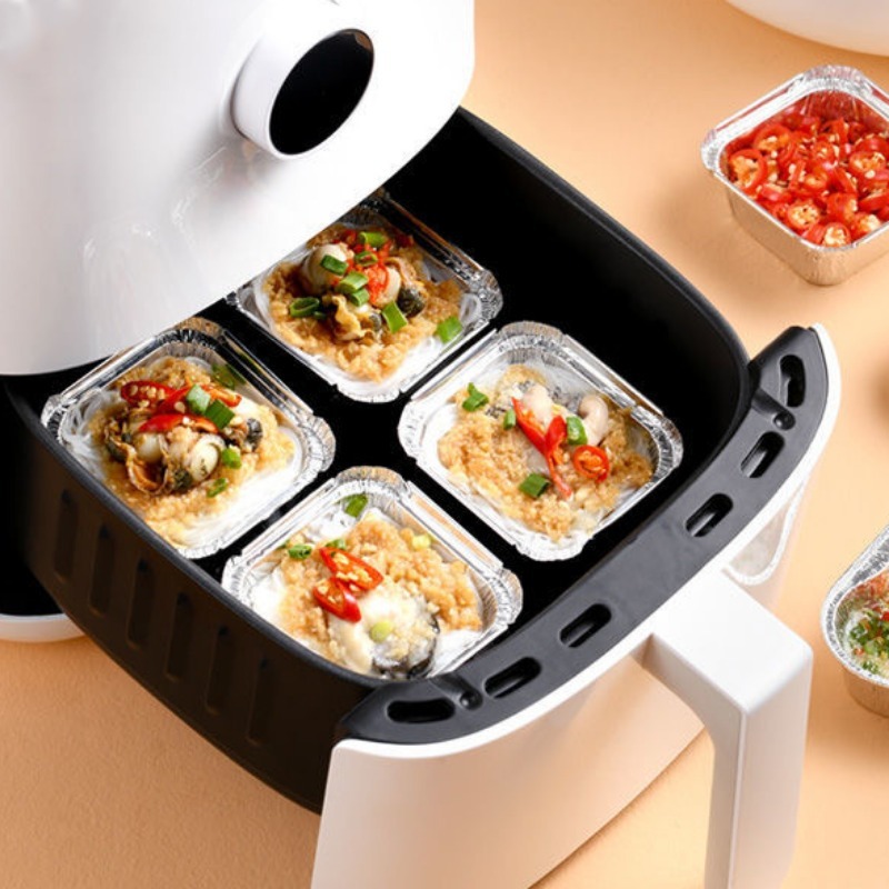 ถาดฟอยล์อลูมิเนียมแบบใช้แล้วทิ - Food Storage Aluminum Containers บทวิจารณ์และราคา