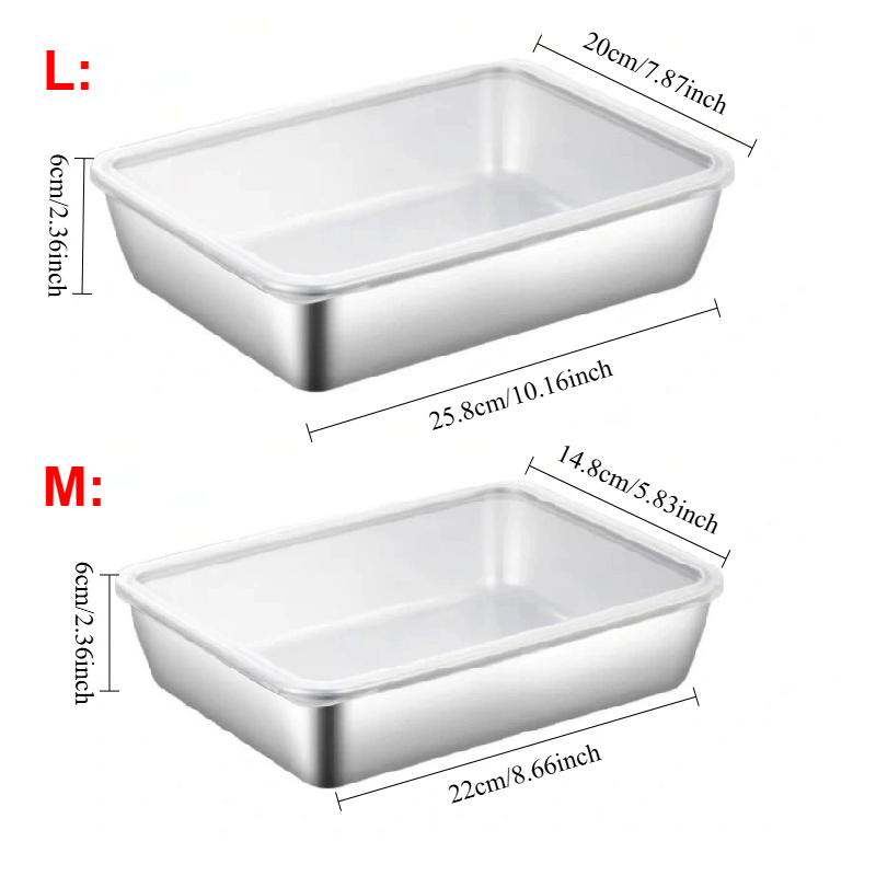 1-3 ชิ้น กล่องเก็บอาหารสแตนเลส - Food Storage No Plastic บทวิจารณ์และราคา