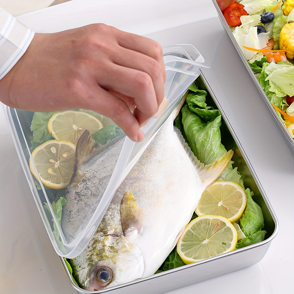 1-3 ชิ้น กล่องเก็บอาหารสแตนเลส - Food Storage No Plastic บทวิจารณ์และราคา