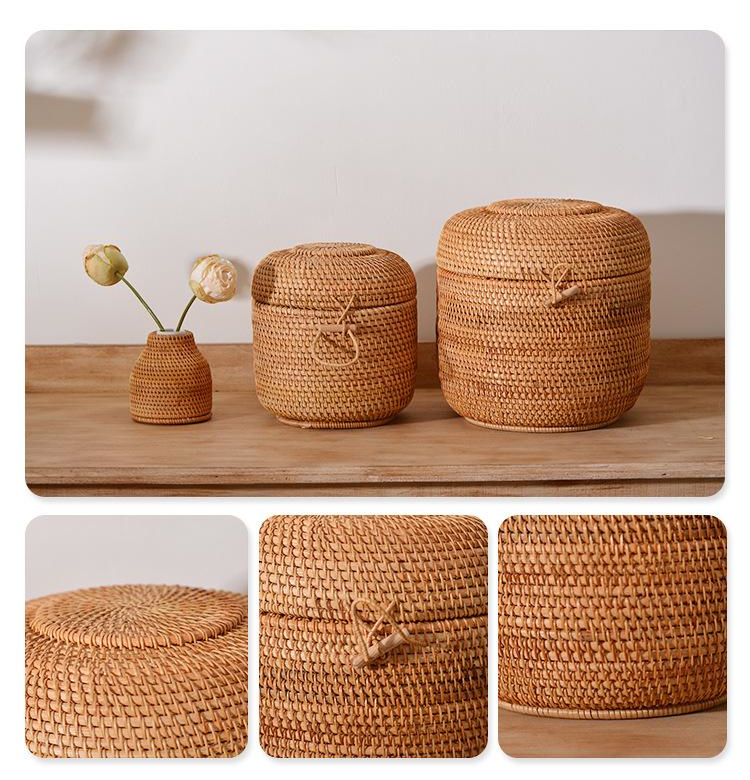 กล่องเก็บชาหวายสานมือพร้อมฝาปิ - Food Storage Made Easy บทวิจารณ์และราคา