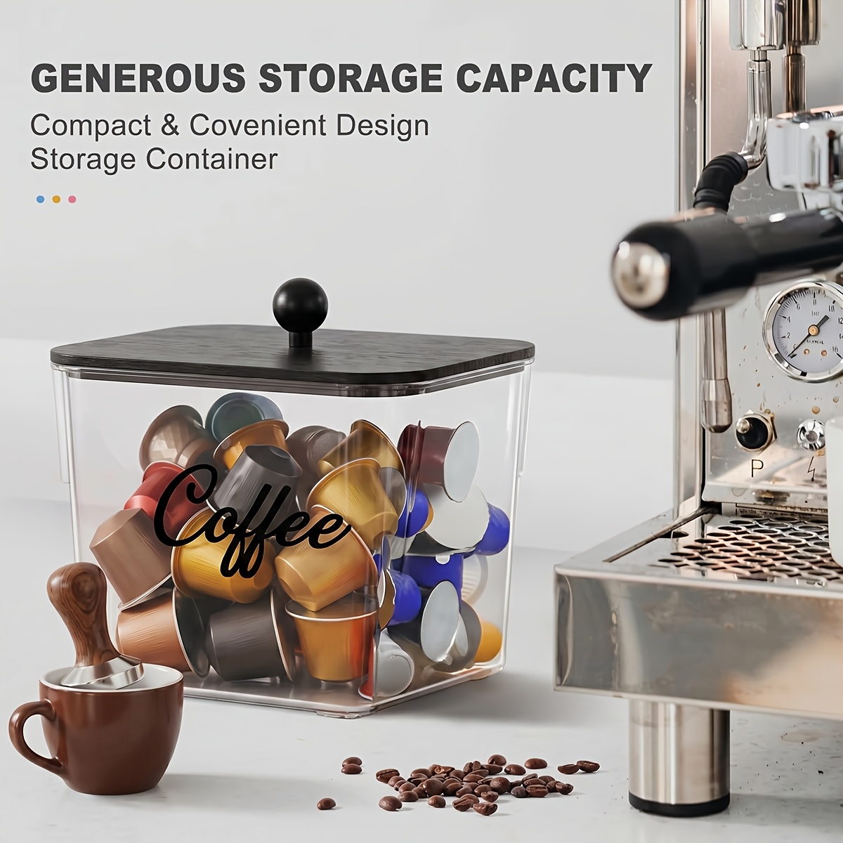ที่ใส่ฝักกาแฟพร้อมฝาปิด กล่องเ - Food Storage For Room บทวิจารณ์และราคา