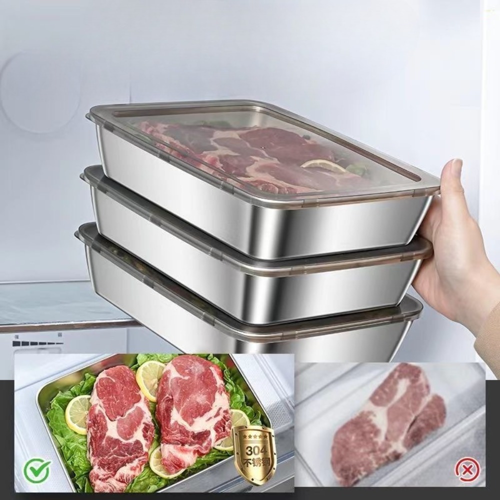 ถาดเสิร์ฟสแตนเลสเกรดอาหารพร้อม - Food Storage Meals บทวิจารณ์และราคา