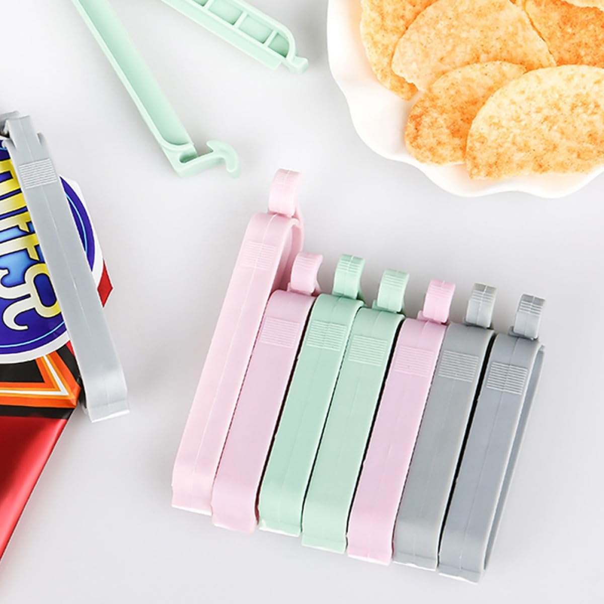 คลิปหนีบถุงพลาสติกหลากสี 12 ชิ - Food Storage No Plastic บทวิจารณ์และราคา
