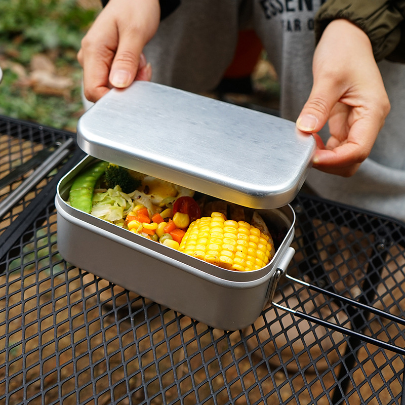 ตั้งแคมป์กล่องอาหารกลางวันนึ่ง - Food Storage Aluminum Containers บทวิจารณ์และราคา