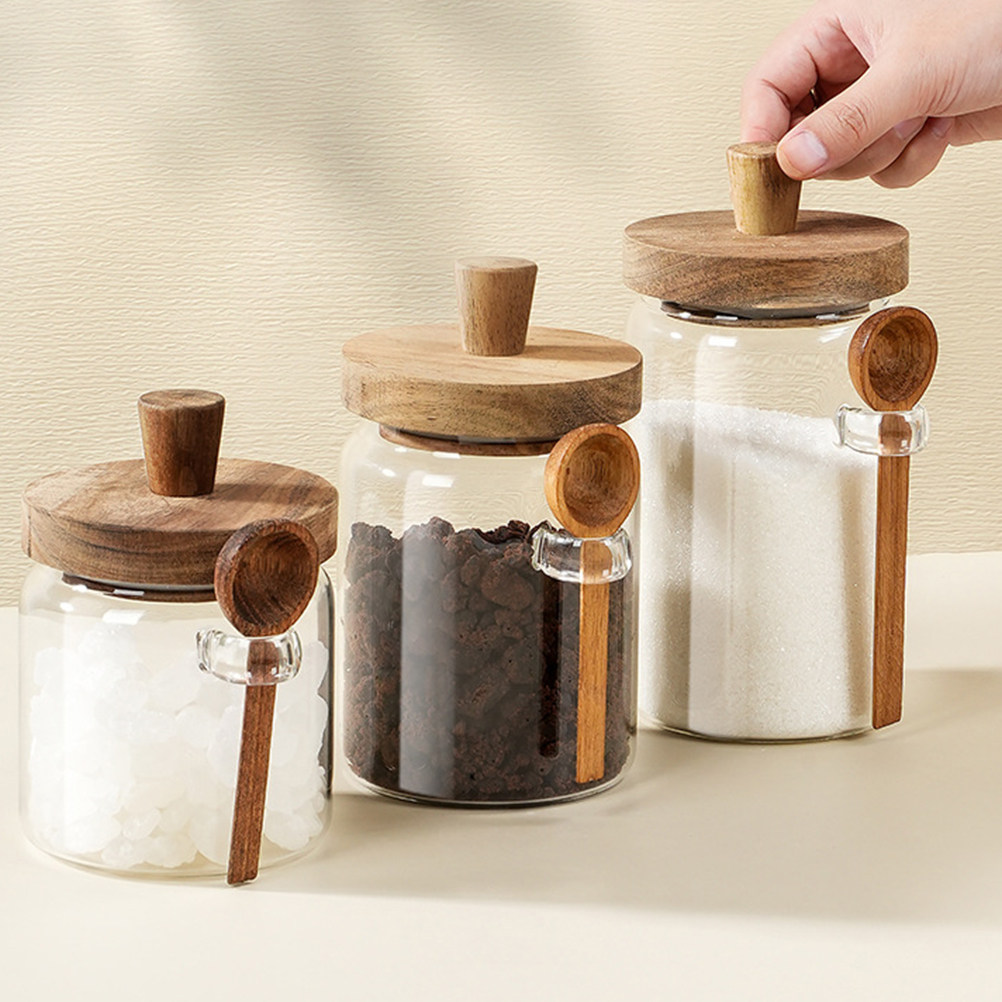 โถเก็บอาหารแก้วใสพร้อมฝาไม้ปิด - Food Storage Lid บทวิจารณ์และราคา