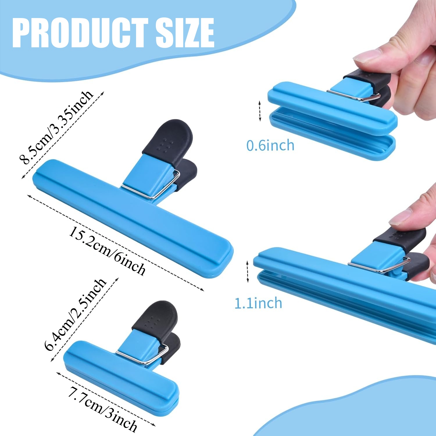 คลิปหนีบอเนกประสงค์ 3-12 ชิ้น  - Food Storage Roll Bags บทวิจารณ์และราคา