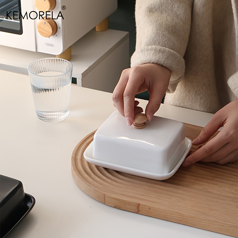 กล่องใส่เนยเซรามิกพร้อมฝาปิด ท - Food Storage Made Easy บทวิจารณ์และราคา